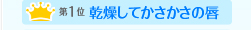 第一位　乾燥してかさかさの唇