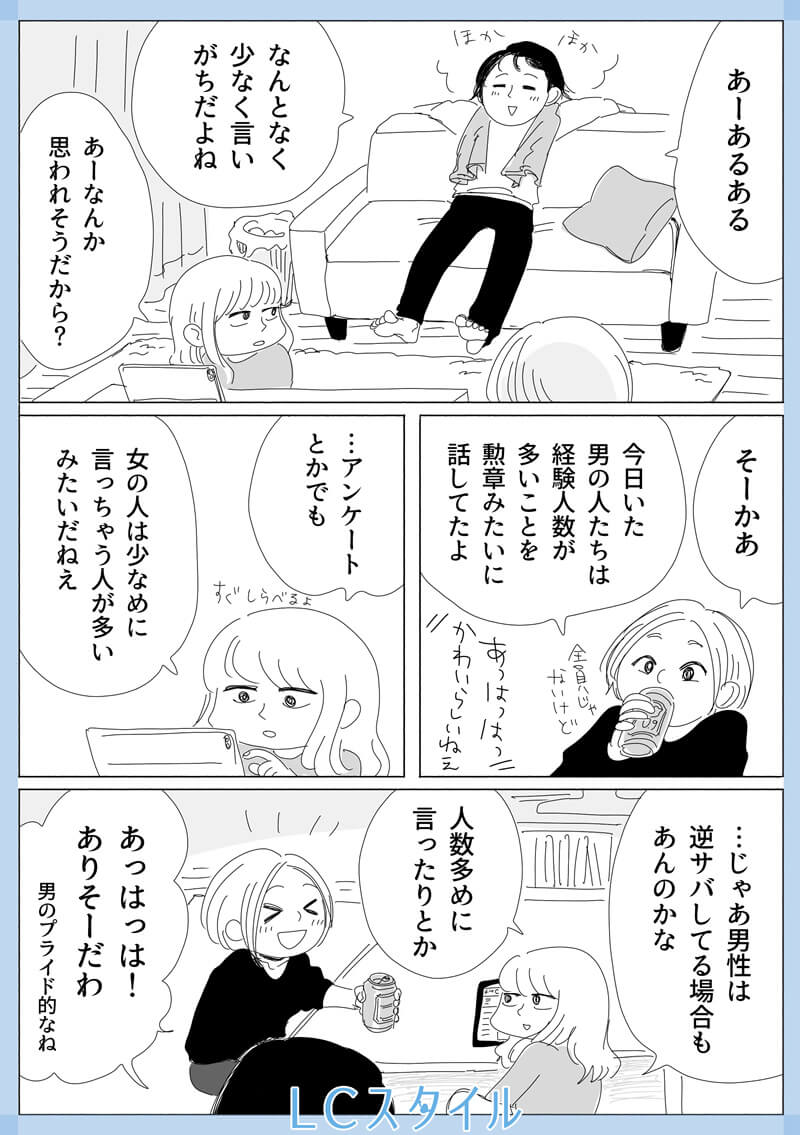 リビングガールズトーク7話3コマ