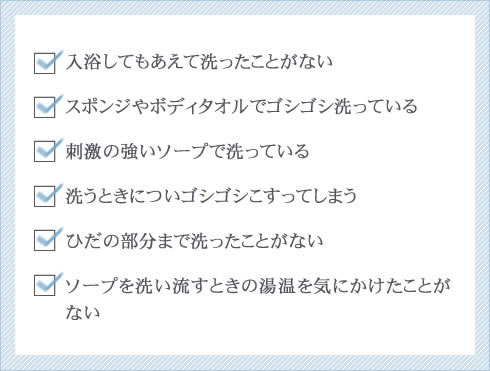 リケートゾーン(膣)の洗い方チェックシート2