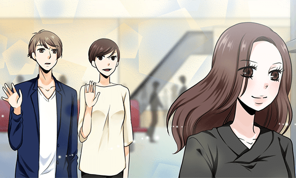 りょうを見送るふたり