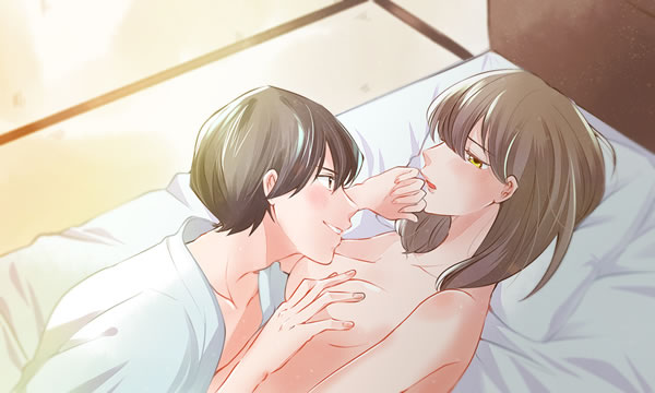 ベット専用香水を使ってキスをせがむ官能小説イラスト