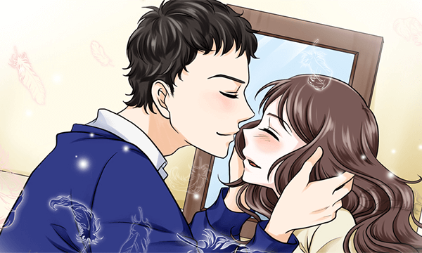 鼻先を近づけるふたり