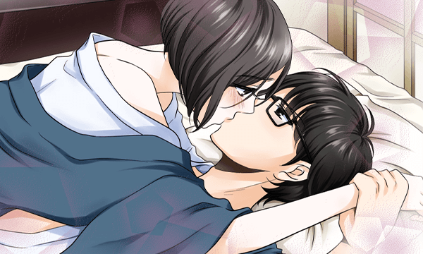 キスする2人