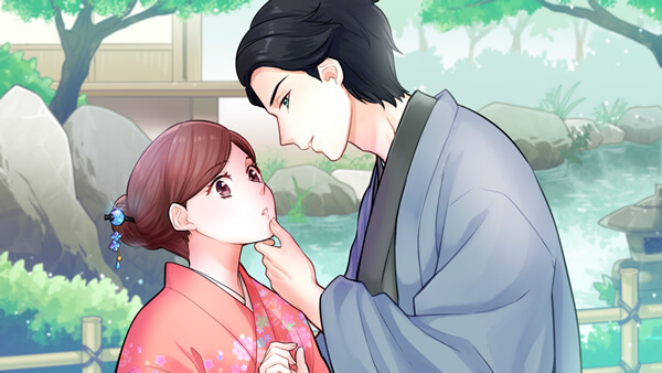 官能小説挿絵:キスをする男女