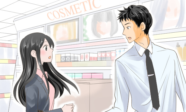 偶然再会する男女