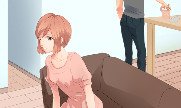 話ている男女