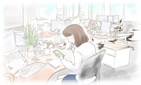 社内で食事に誘われ悩むアラサー女性