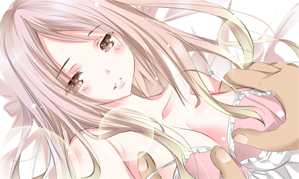 彼に胸を愛撫される彼女