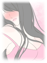 顔を赤らめる女性