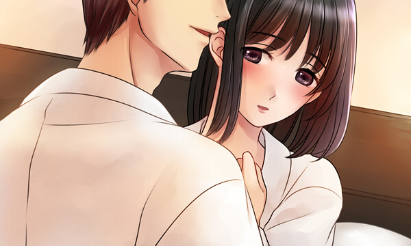 官能小説挿絵:耳元で女性に囁く男性