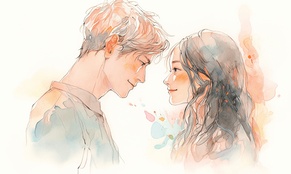 見つめあう二人