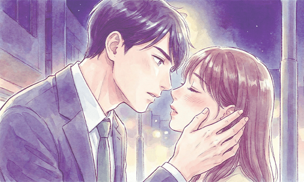 高瀬に今にもキスされそうな澄香