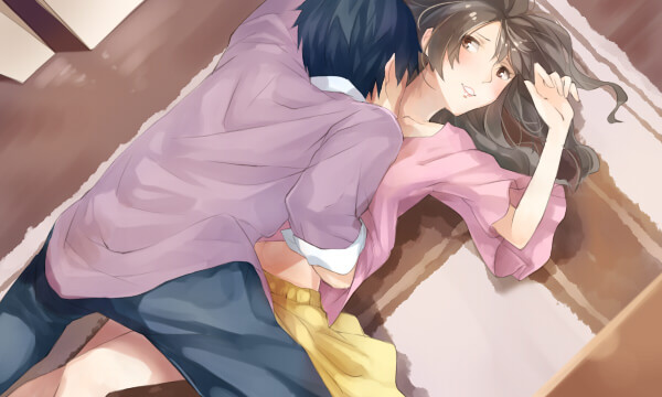 官能小説;女性を押し倒す男性