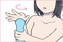 亀頭責めのやり方:亀頭磨きの画像