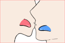 ディープキスのやり方:ピクニックキスのやり方が分かる画像