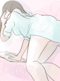 ローターで彼にじらされる女性