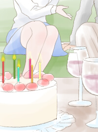 誕生日を祝うカップル