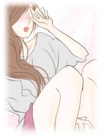 我慢できずに感じる女性