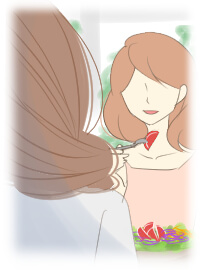 会話中の女性たち