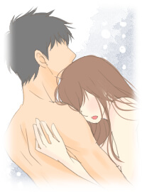 抱き合う男女